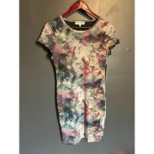 Almost Famous Mesh Floral Bodycon Mini Dress – Size L